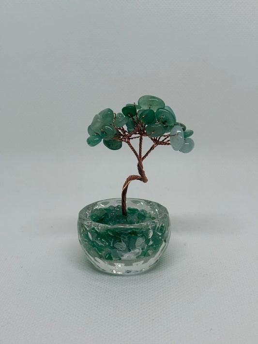 Green Aventurine Abundance Mini Tree