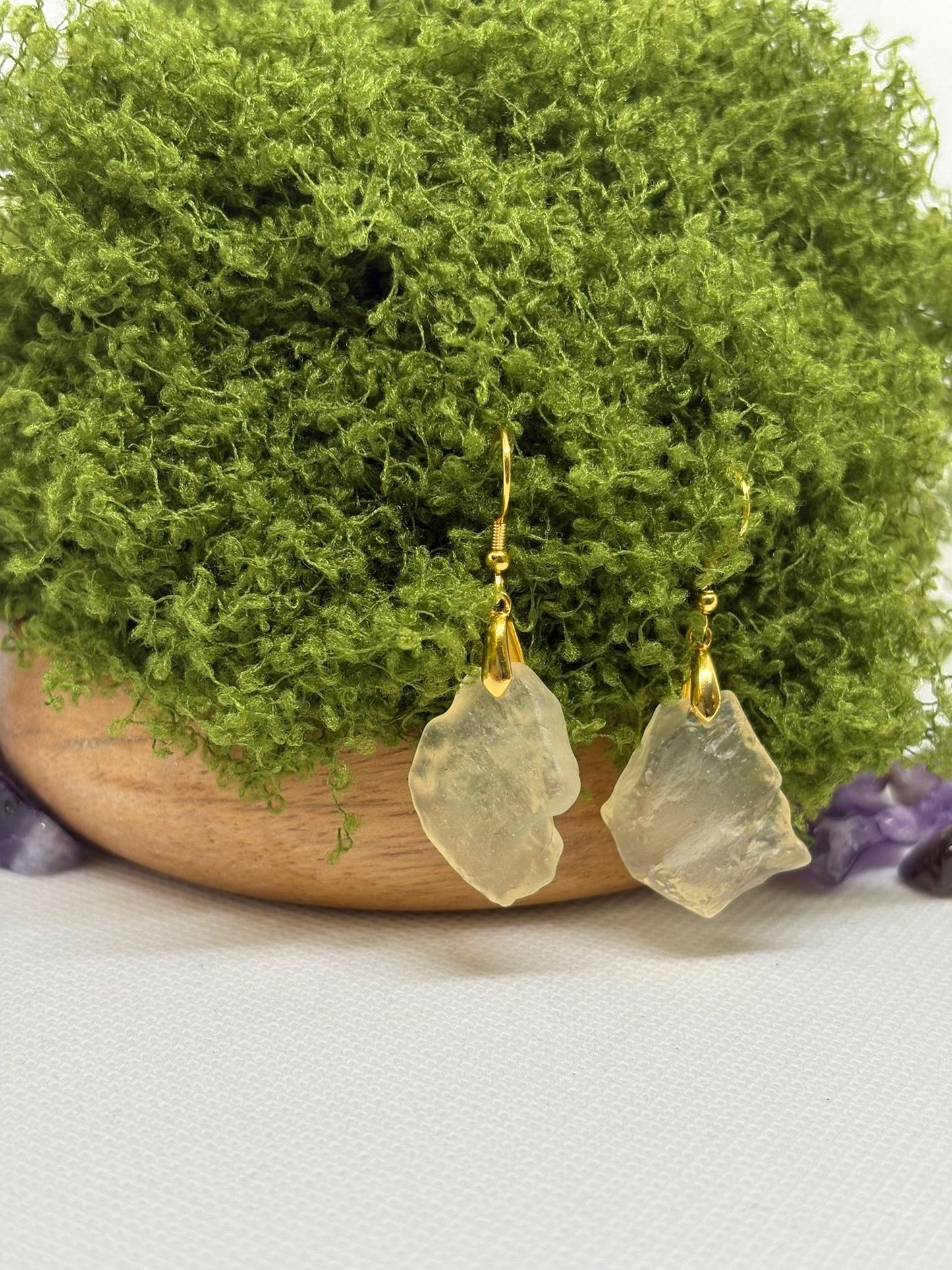 Libyan Desert Glass Tiktite Earrings