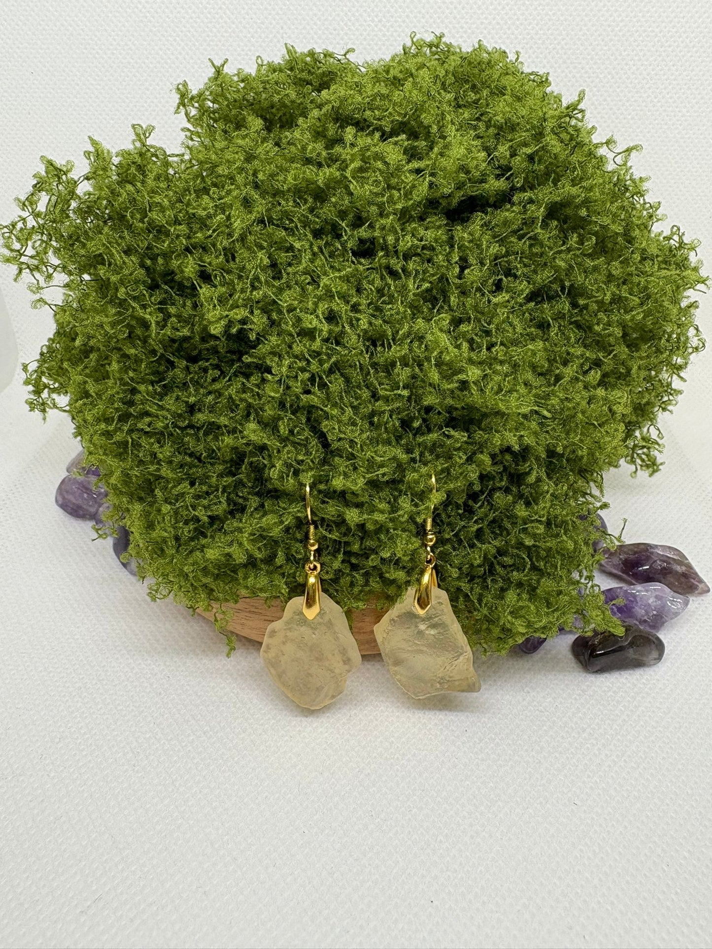 Libyan Desert Glass Tiktite Earrings