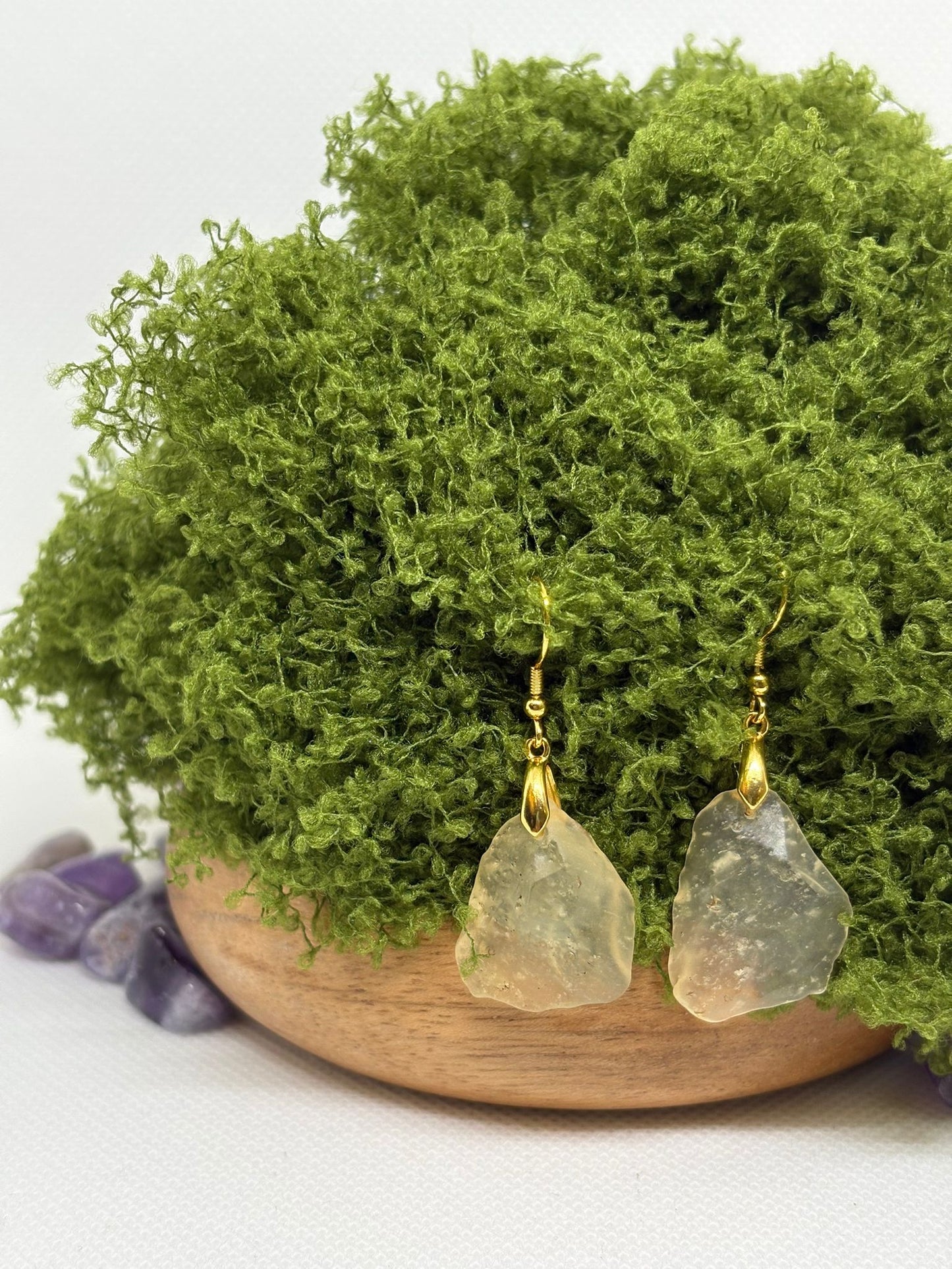 Libyan Desert Glass Tiktite Earrings