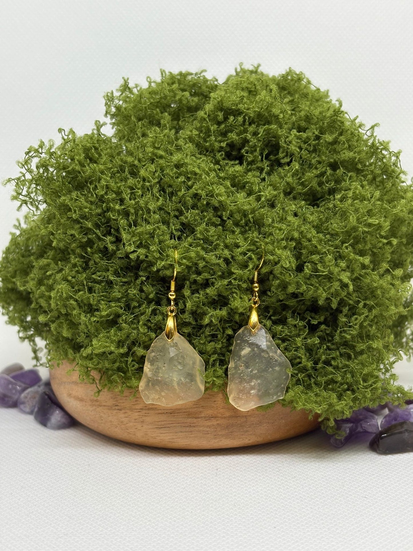 Libyan Desert Glass Tiktite Earrings